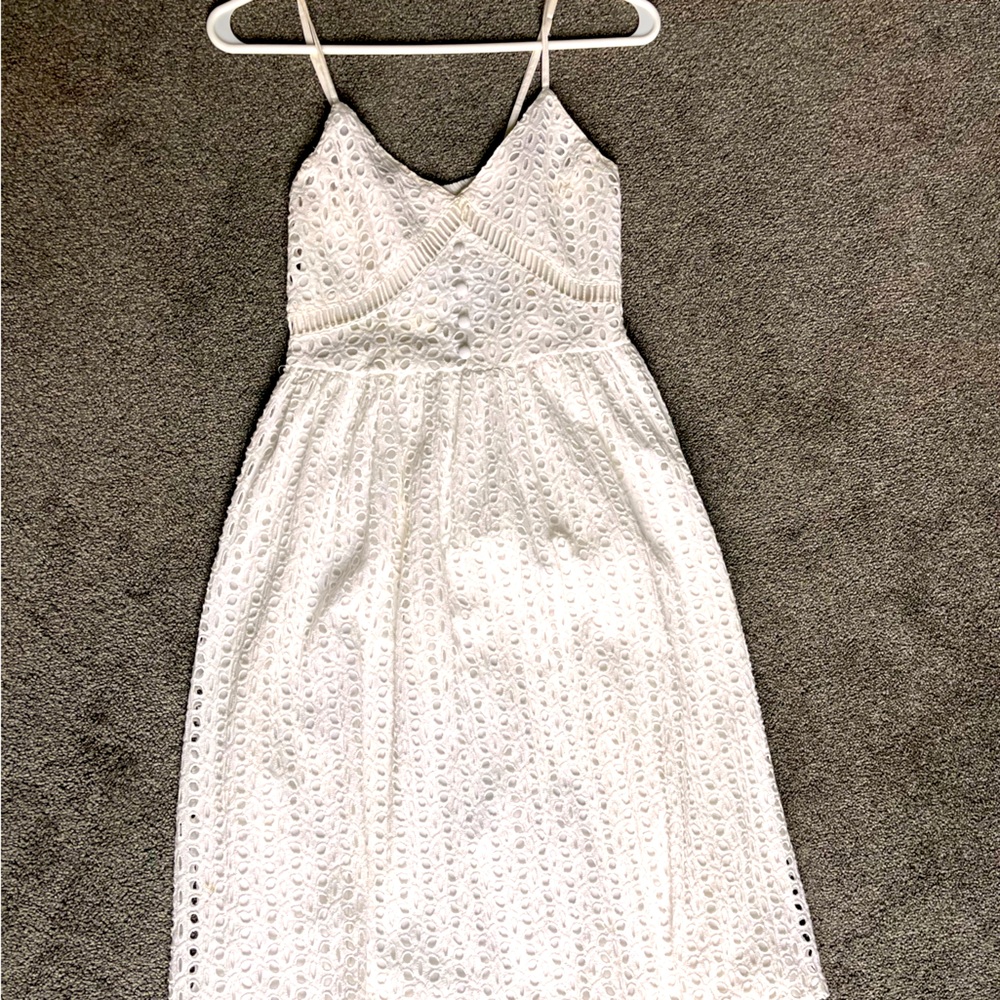 Beautiful white midi, cotton, xs, lightly worn